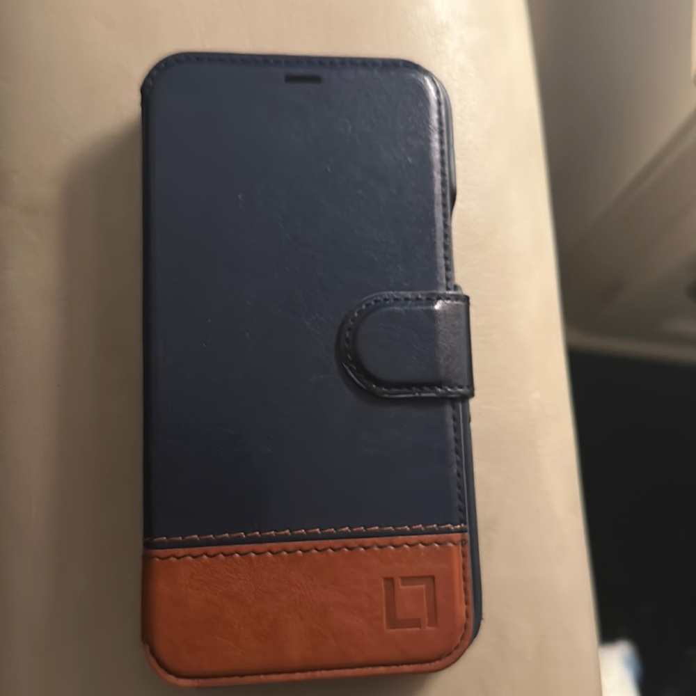 Lupa legacy blue leather type phone case for iPhone 12